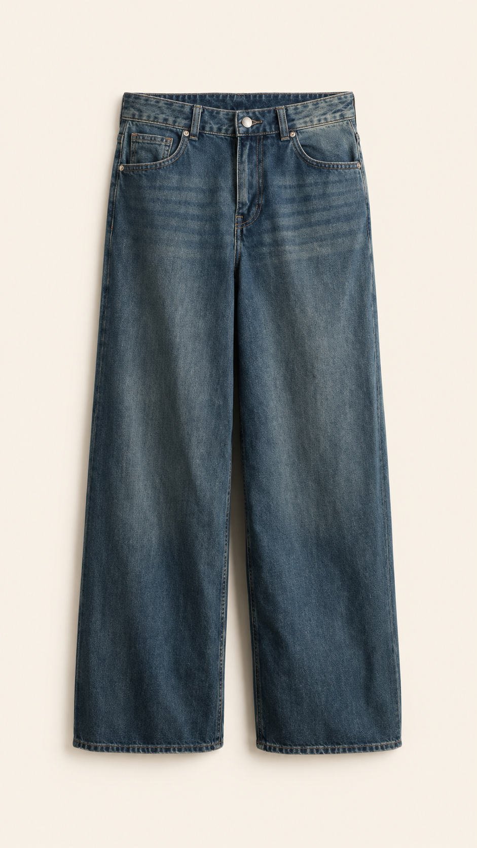 Men's Light Blue Wide Leg Baggy Jeans | Relaxed Fit Denim Pants