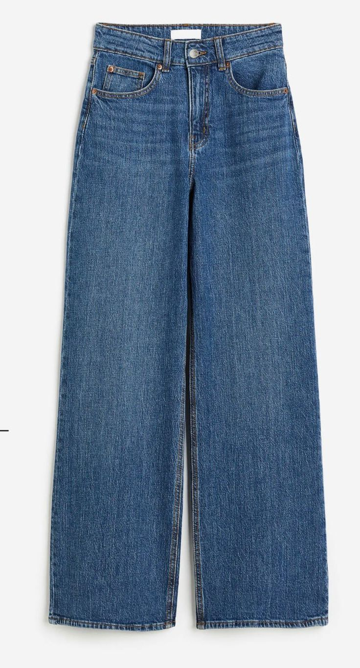 Men's Light Blue Wide Leg Baggy Jeans | Relaxed Fit Denim Pants - Image 2